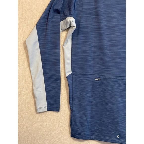 Hang Ten Shirt Men's Medium Blue and Gray Back Zip Pocket UV Protection - Picture 9 of 12